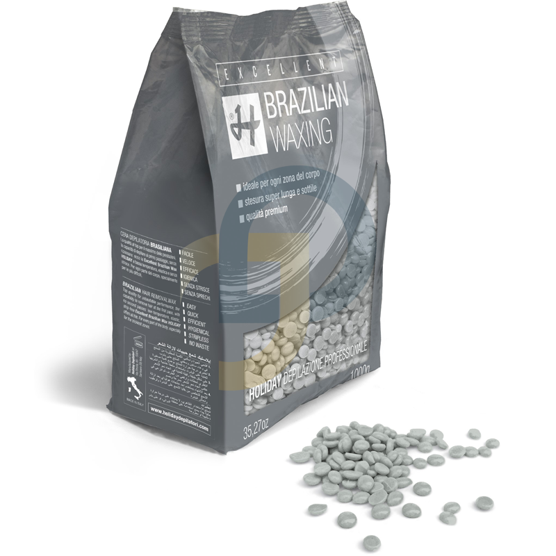 HOLIDAY Brazílsky depilačný vosk zrnká Precious Silver - Váha: 1000 g