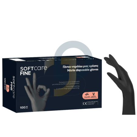 Nitrilové rukavice Soft Care FINE BLACK 100 ks