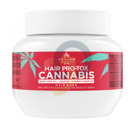 Kallos Hair PRO-TOX CANNABIS maska na vlasy s konopným olejom a keratínom - Objem: 275 ml