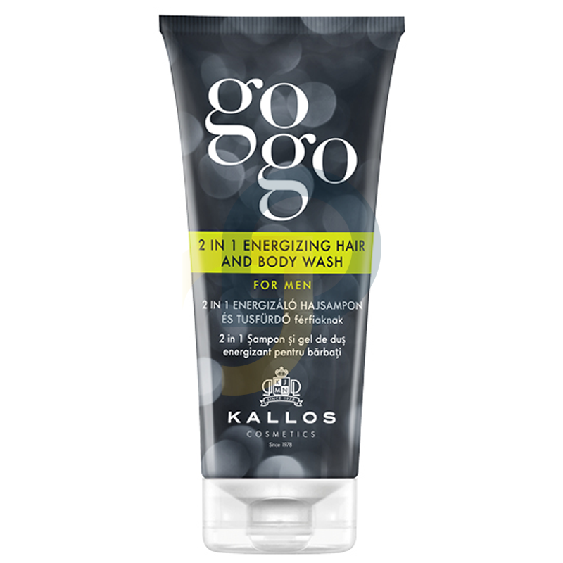 Kallos GOGO 2in1 test- és hajzuhanygél FÉRFIAKNAK 200 ml