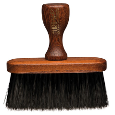 EuroStil Barber Line dřevěný oprašovák na vlasy tmavohnědý