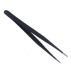 Pinzeta na aplikovanie trsov a mihalníc, rovná čierna
