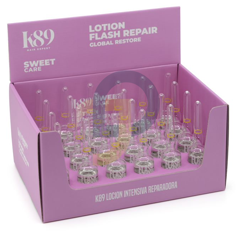 K89 Sweet Care Flash REPAIR Lotion Tápláló ampullák hajra - kötet: 24 x 8,3 ml