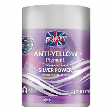 Ronney Silver Power Anti-YELLOW maska na vlasy - Objem: 1000 ml