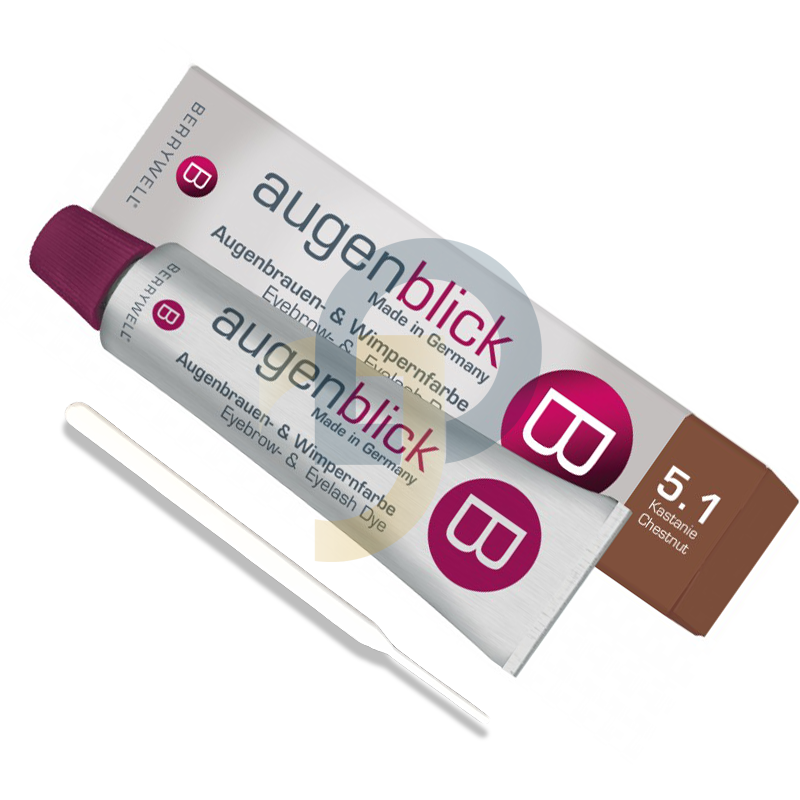 Berrywell farba na obočie a mihalnice s aplikátorom č. 5.1  gaštanová 15 ml