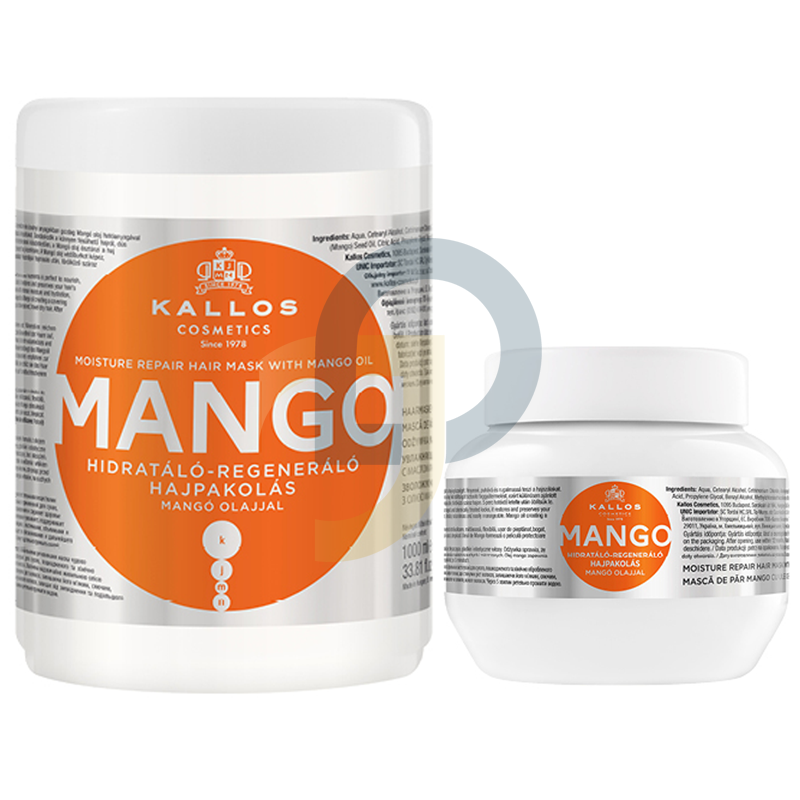 Kallos KJMN MANGO hidratáló és regeneráló hajpakolás