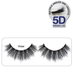 BLOOM 5D Faux Mink umelé mihalnice - Violet