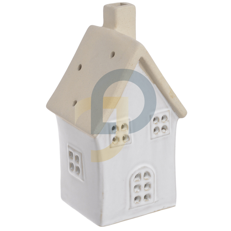 Krémszínű kerámia házikó