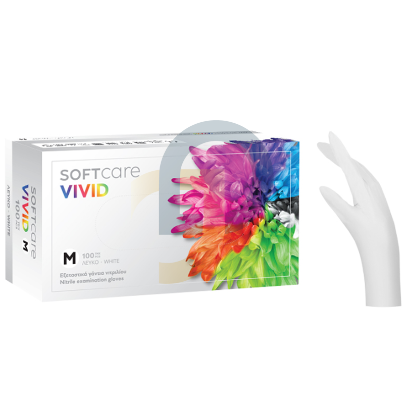 Nitrilové rukavice Soft Care VIVID WHITE 100 ks