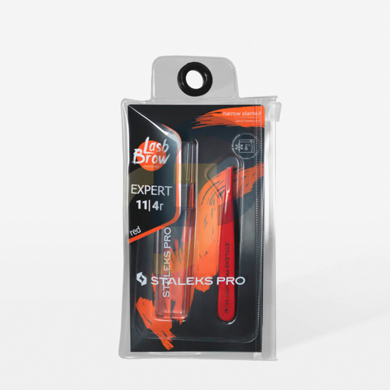 STALEKS Professzionális szemöldökcsipesz EXPERT 11 TYPE 4R piros
