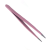 Pinzeta na aplikování trsů a řas rovná růžová