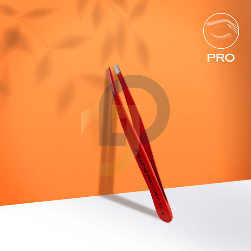 STALEKS Professzionális szemöldökcsipesz EXPERT 11 TYPE 4R piros