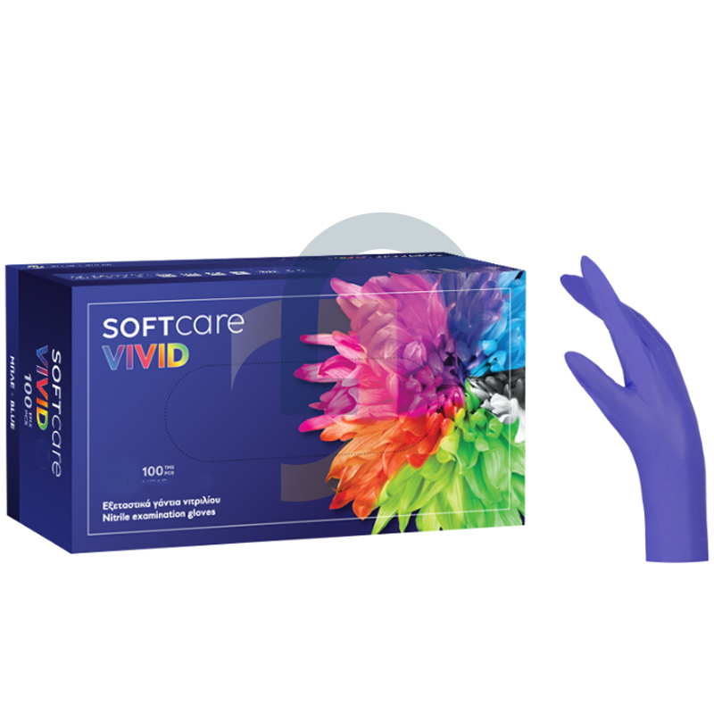Nitrilové rukavice Soft Care VIVID BLUE 100 ks