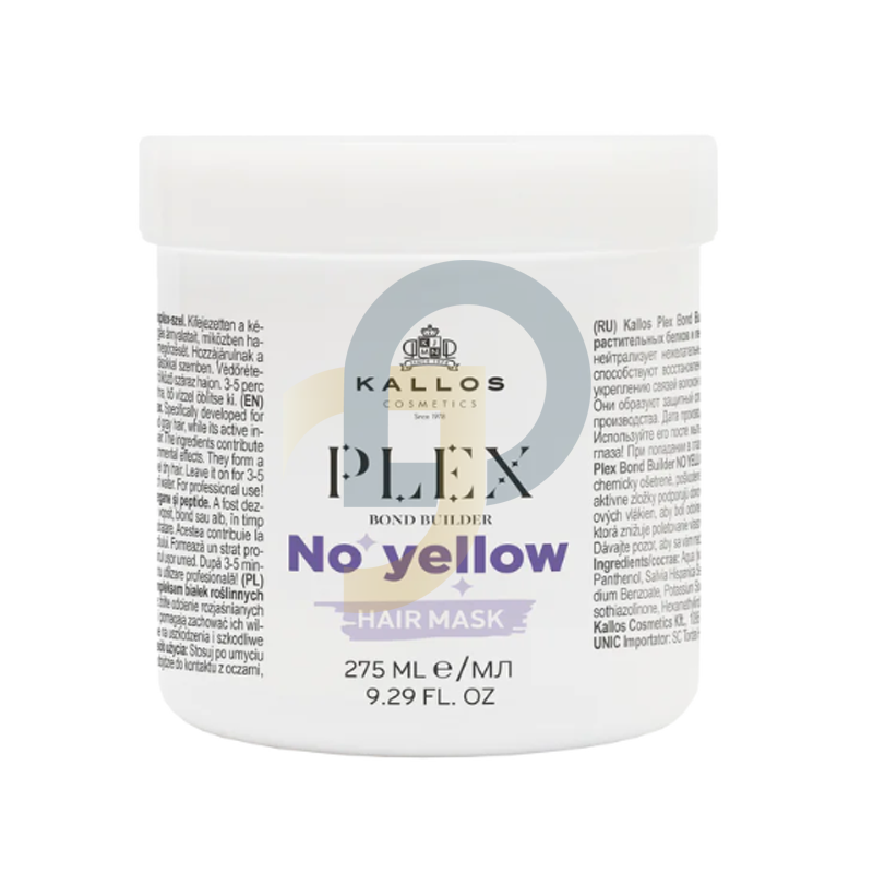 Plex Bond Builder NO YELLOW hamvasító hajpakoló krém növényi proteinnel és peptid komplex-szel - kötet: 275 ml