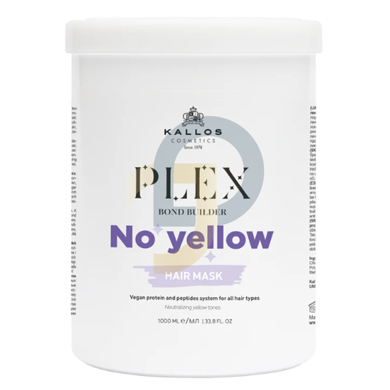Plex Bond Builder NO YELLOW hamvasító hajpakoló krém növényi proteinnel és peptid komplex-szel - kötet: 1000 ml