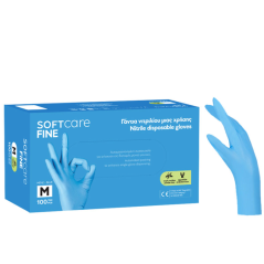 Nitril kesztyű Soft Care FINE BLUE100 db
