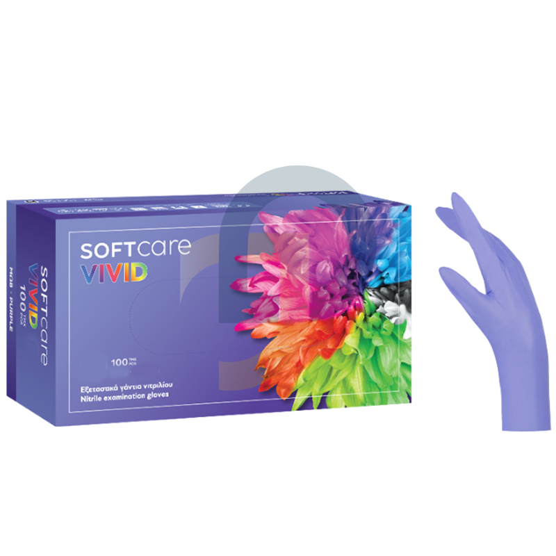 Nitril kesztyű Soft Care VIVID PURPLE 100 db