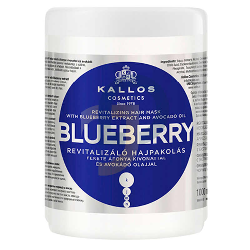 Kallos KJMN BLUEBERRY maska na vlasy - Objem: 1000 ml