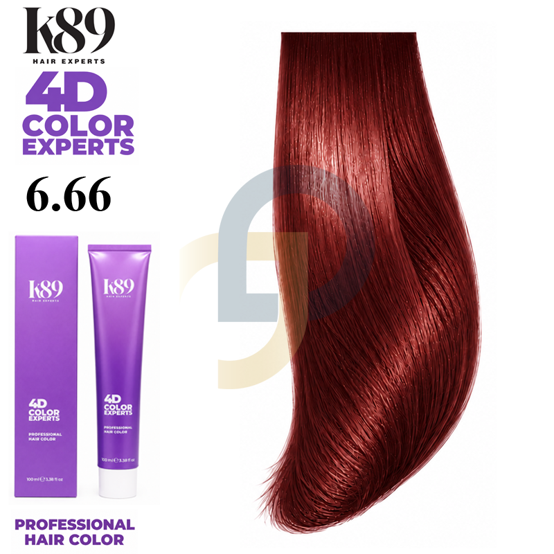 K89 4D Color Experts profesionální barva na vlasy 6.66