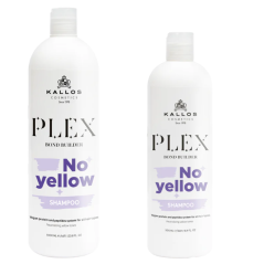 Plex Bond Builder NO YELLOW sampon a sárga tónusok ellen, növényi proteinnel és peptid komplex-szel