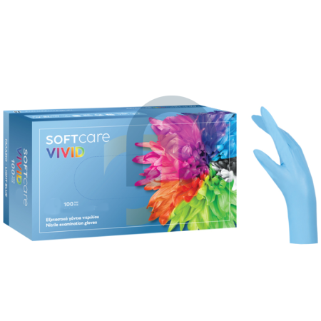 Nitrilové rukavice Soft Care VIVID LIGHT BLUE 100 ks