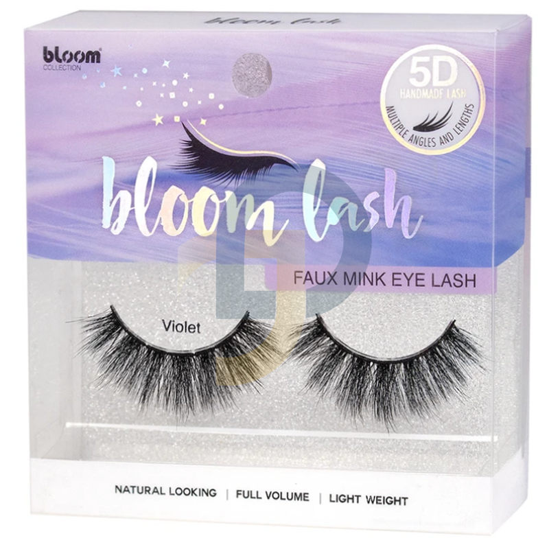BLOOM 5D Faux Mink umelé mihalnice - Violet