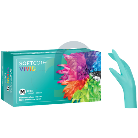 Nitrilové rukavice Soft Care VIVID GREEN 100 ks