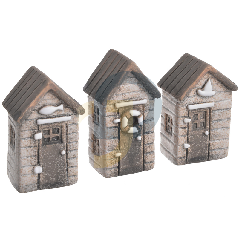 Kerámia tengerparti házikó 3 db Kerámia tengerparti házikó 3 db
