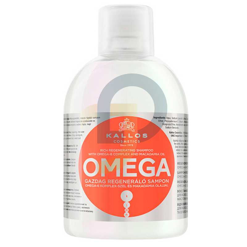 Kallos KJMN OMEGA šampón na vlasy s macadamiovým olejom 1000 ml