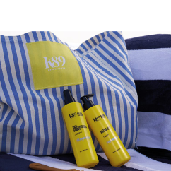 K89 SUN CARE Letní set vlasové péče + plážová taška jako DÁREK