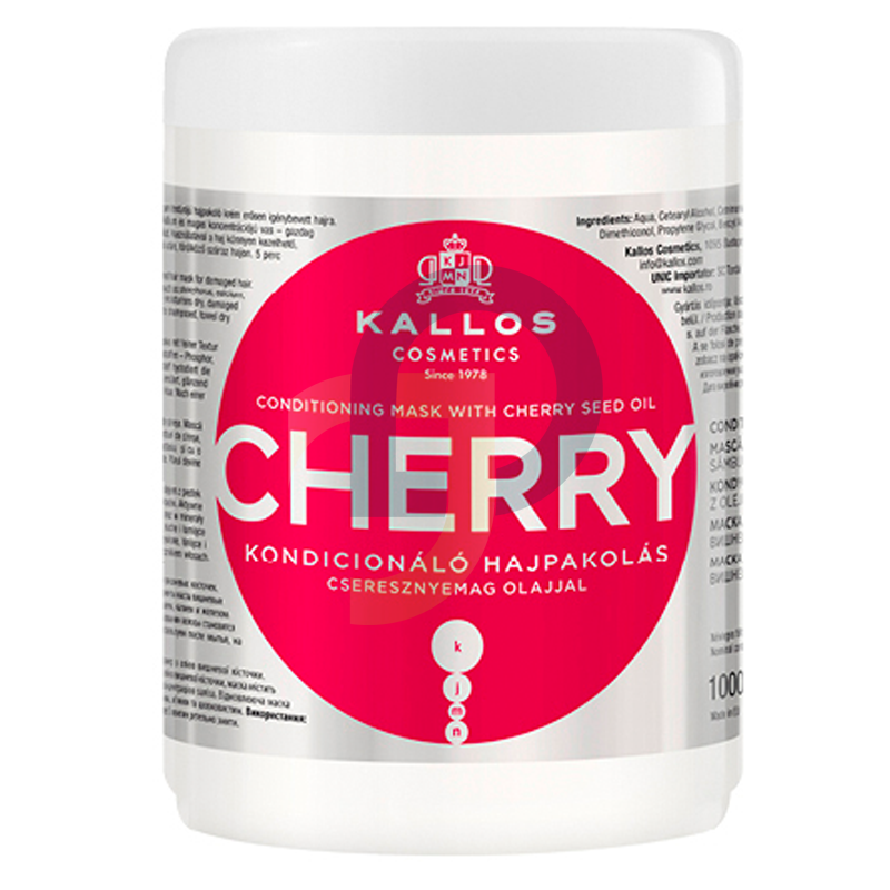 Kallos KJMN CHERRY hajpakolás cseresznemag-kivonattal - kötet: 1000 ml