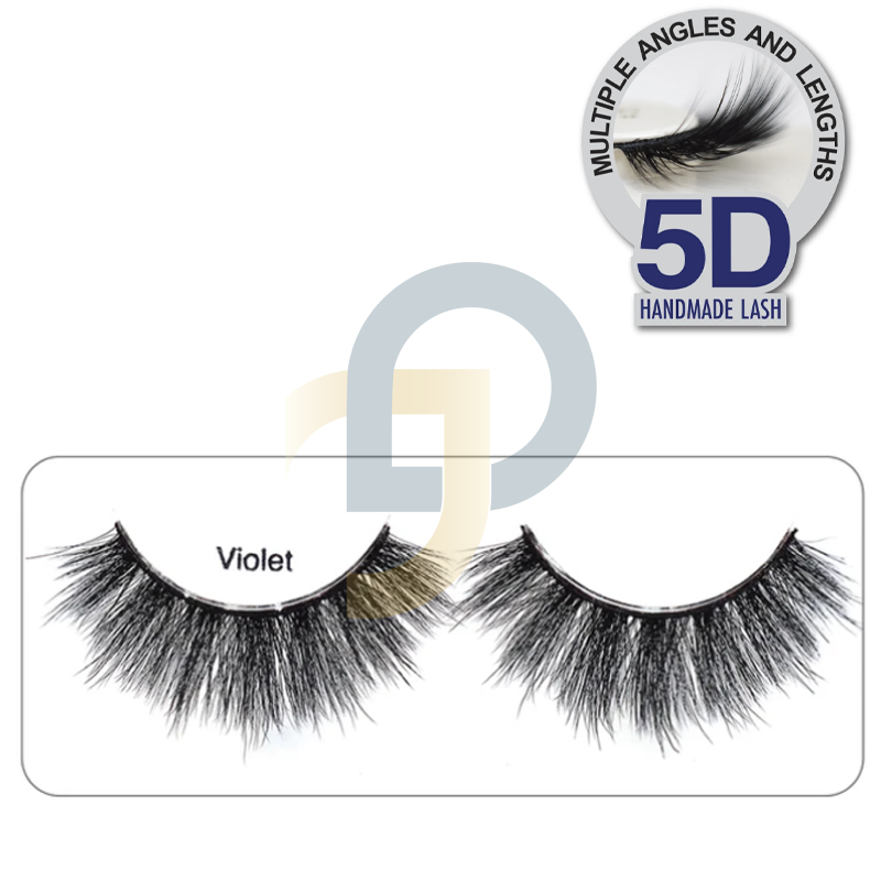 BLOOM 5D Faux Mink umelé mihalnice - Violet