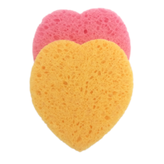 Hubka na čistenie 2 ks v bal. srdce