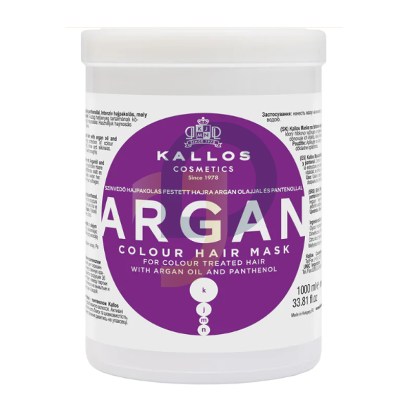 Kallos ARGÁN maska na farbené vlasy - Objem: 1000 ml