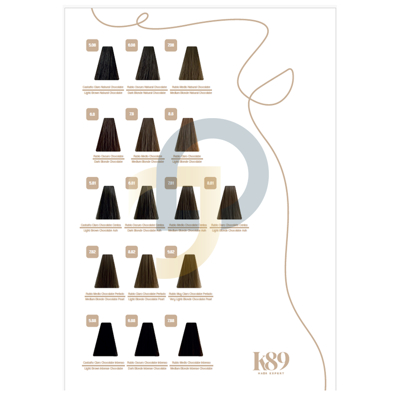 K89 KC Hyaluronic hajszín minták