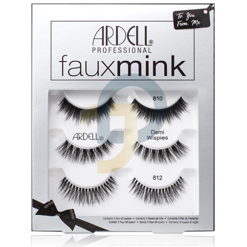 Ardell FauxMink umělé řasy 3 páry - 810, Demi wispies, 812