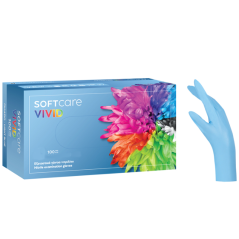 Nitril kesztyű Soft Care VIVID LIGHT BLUE 100 db