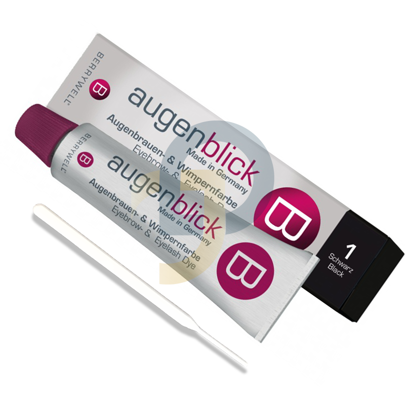 Berrywell farba na obočie a mihalnice s aplikátorom č.1 čierna 15 ml