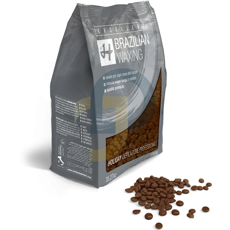 HOLIDAY Brazil szőrtelenítő viasz szemcsék Orange & Chocolate - Súly: 1000 g