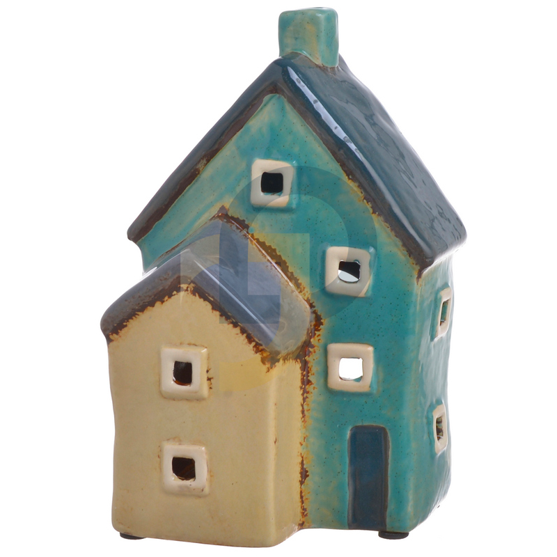 Kerámia házi gyertyatartó Türkizbarna