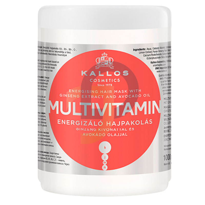 Kallos KJMN MULTIVITAMIN hajmaszk - kötet: 1000 ml
