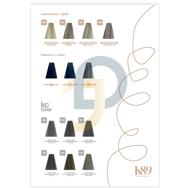 K89 KC Hyaluronic hajszín minták