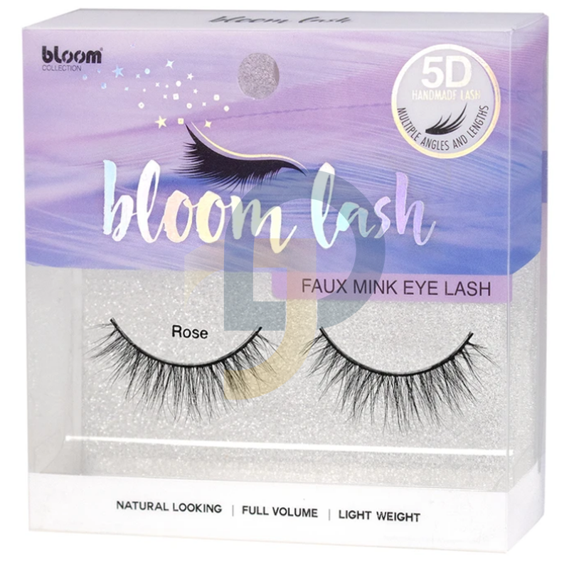 BLOOM 5D Faux Mink umelé mihalnice - Rose