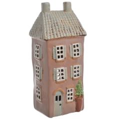 Keramický domek svícen patrový