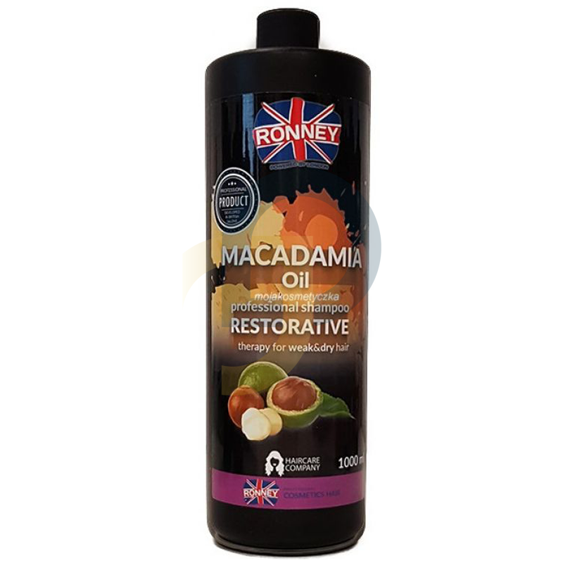 Ronney MACADAMIA Oil Posilňujúci šampón na slabé a suché vlasy 1000 ml